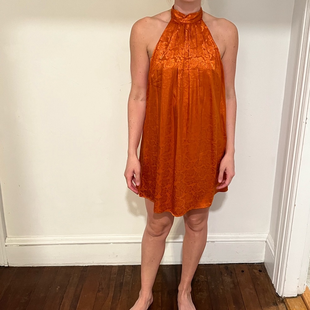 LUCY IN THE SKY halter mini dress